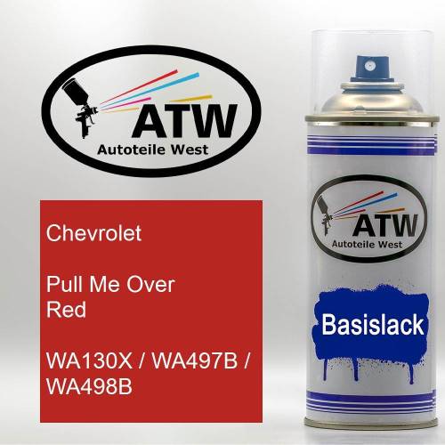 Chevrolet, Pull Me Over Red, WA130X / WA497B / WA498B: 400ml Sprühdose, von ATW Autoteile West.